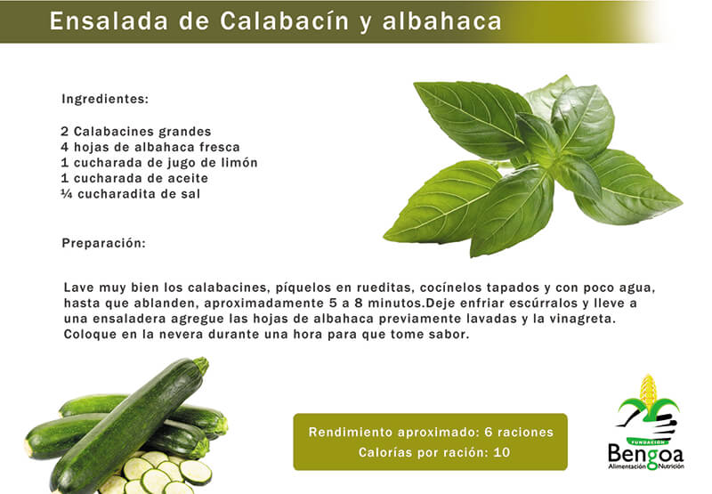 Ensalada de Calabacín y Albahaca