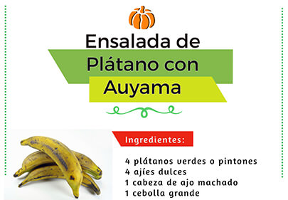 Ensalada de Plátano y Auyama