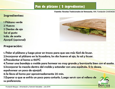 Pan de plátano (2 ingredientes)
